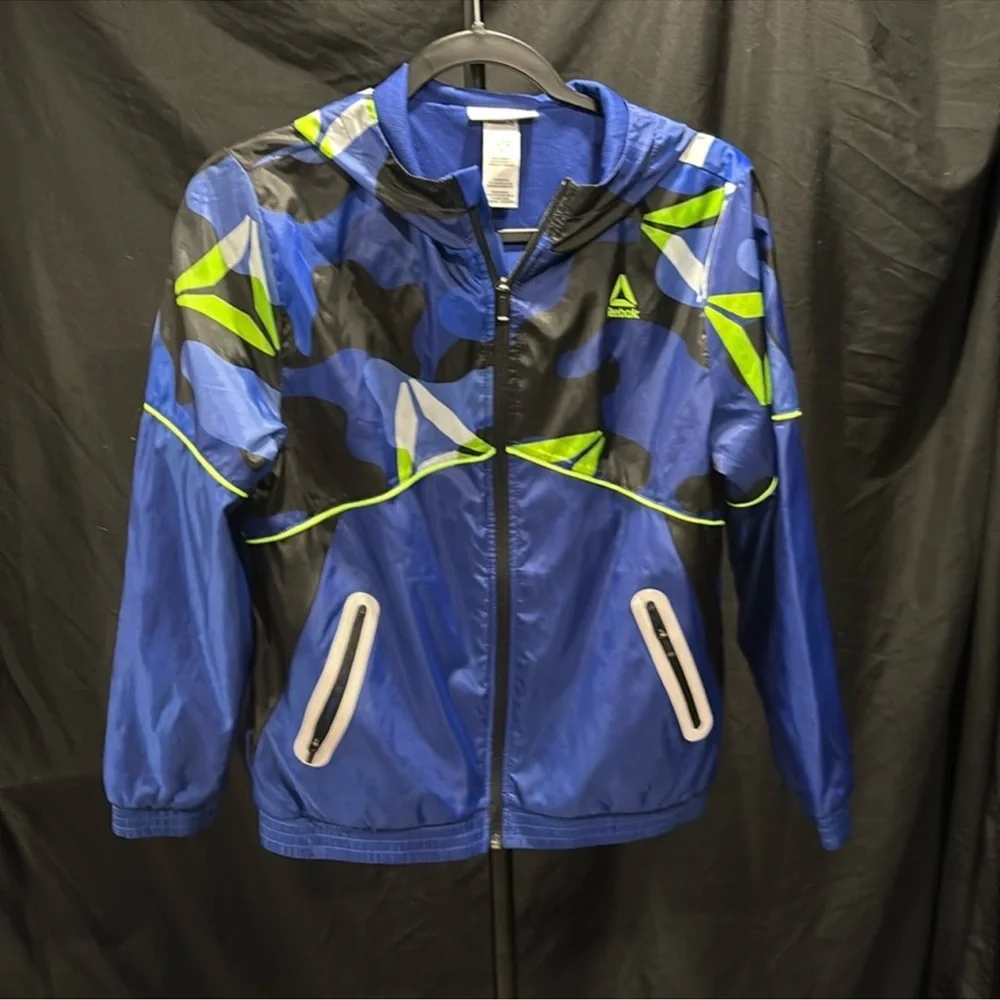 Reebok Kids Vibrant Blue and Neon Jacket